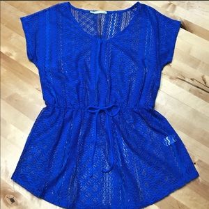 NWT Maurice’s Blue Lace Blouse Size Medium!